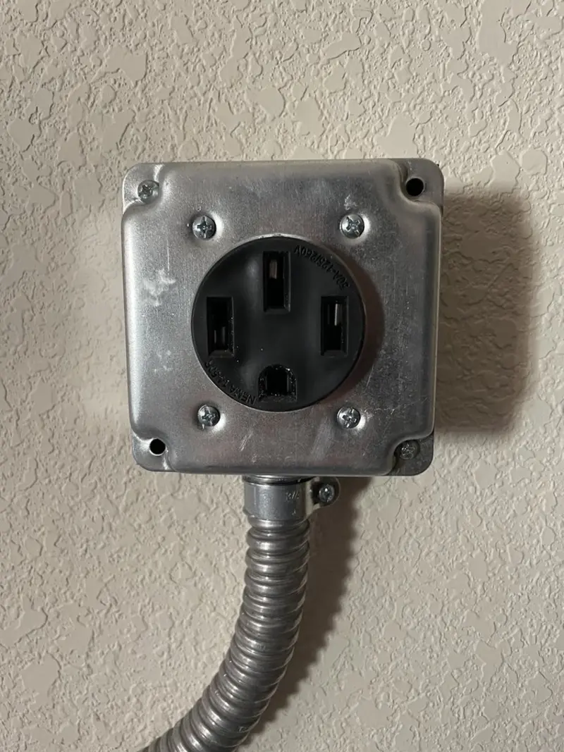 NEMA 14-50 outlet installed for Smart Home Electrical in Granville